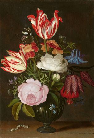 Flowers in a vase by Johannes Bosschaert - Auction record, sale price, and art valuation. Compare with similar artists and explore comparable artworks.