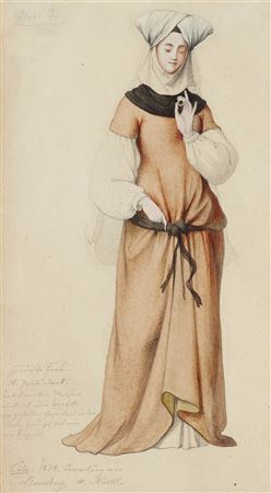 Study of a Jewish woman after a representation from the 15th century