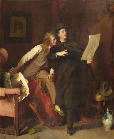 A critic by Wilhelm Maria Hubertus Leibl - Auction record, sale price, and art valuation. Compare with similar artists and explore comparable artworks.