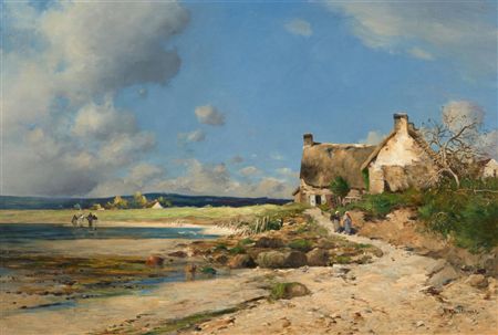 The beach of Morsalines by Jean Baptiste Antoine Guillemet - Auction record, sale price, and art valuation. Compare with similar artists and explore comparable artworks.