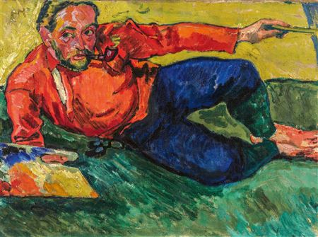 Self-portrait, reclining
