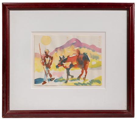 'Man With Cow, St. Maarten'