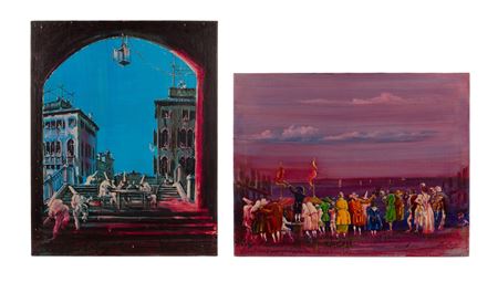 'Venetians Peeping Through the Hole of the Wondrous House' and Untitled (2)