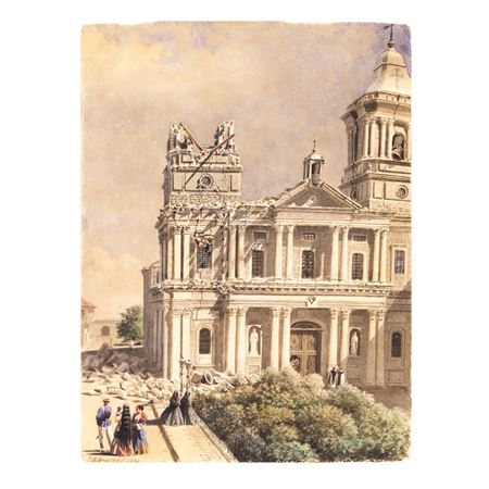 "Santo Domingo Church afterthe 1863 Earthquake, Philippines"