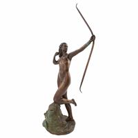 Huntress Diana by Juan Fernando Olaguibel - Auction record, sale price, and art valuation. Compare with similar artists and explore comparable artworks.