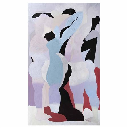 Sample artwork by Luis Lopez-Loza (Born 1939), known for geometric abstract painting - View similar artists and auction records