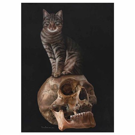 Soy un gato (Homage to Natsume Söseki) by Hector Javier Ramirez - Auction record, sale price, and art valuation. Compare with similar artists and explore comparable artworks.