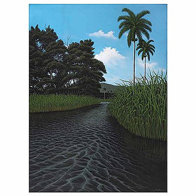 Sample artwork by Rene Martin (Born 1952), known for tropical landscape painting - View similar artists and auction records