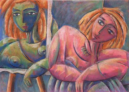 Twin Goddesses by Graham Borough - Auction record, sale price, and art valuation. Compare with similar artists and explore comparable artworks.
