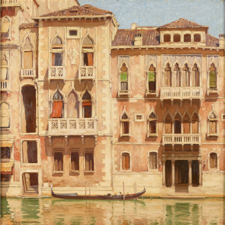 ON THE GRAND CANAL, VENICE by Charles Oppenheimer - Auction record, sale price, and art valuation. Compare with similar artists and explore comparable artworks.