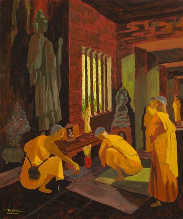 Monks in prayer