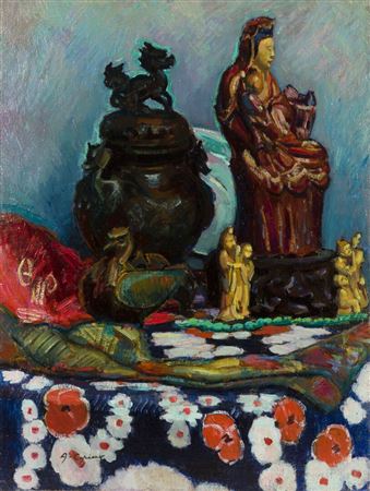 Nature morte au bruile-parfum et a la Guan