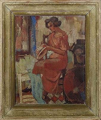 Lady with a hat by Marcel Gibon - Auction record, sale price, and art valuation. Compare with similar artists and explore comparable artworks.
