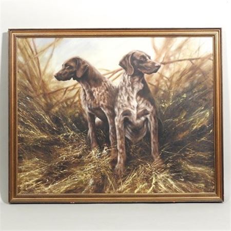 Two pointers in long grass