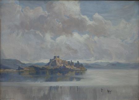 An extensive continental coastal landscape with town