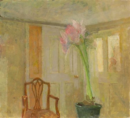 Pink Flower and Chair