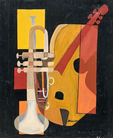 Still life with musical instruments, 1970