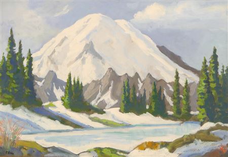 EARLY SPRING AT TIPSOO LAKE (MT. RAINIER)