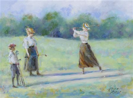 ''ON THE LINKS'' (GOLFING)