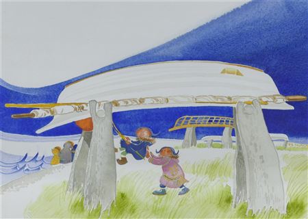 CANOE SWING by Rie Munoz - Auction record, sale price, and art valuation. Compare with similar artists and explore comparable artworks.