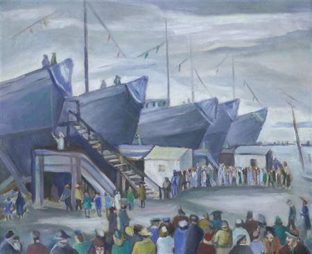 Sample artwork by Louise Lewis Gilbert (1900 - 1987), known for watercolor painting, abstraction - View similar artists and auction records