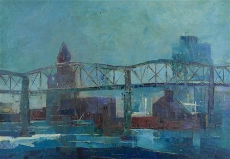 BROADWAY BRIDGE by Albert Patecky - Auction record, sale price, and art valuation. Compare with similar artists and explore comparable artworks.