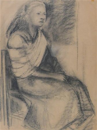 ''Young Woman with Shawl''