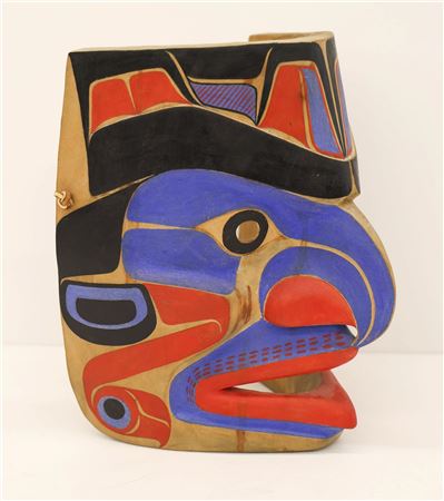 ''Hawkman Mask'' 1973 Painted Cedar Mask