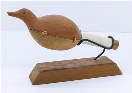 ''Bird Rattle'' 1989 Cedar on Stand