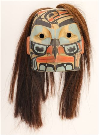 ''Hawkman'' 1970's Painted Cedar Mask