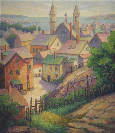 ''Hillside with Church''