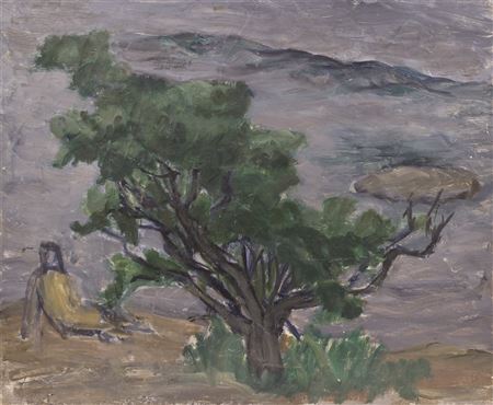 ''Sitting under a Tree''