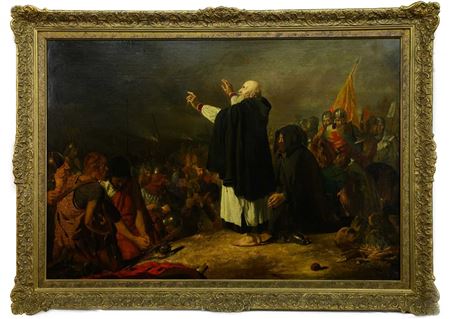 THE ABBOT OF INCHAFFRAY BLESSING THE SCOTTISH ARMY BEFORE