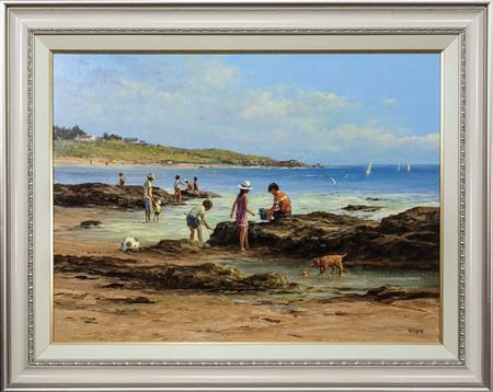 IN THE ROCK POOLS by Allan Nelson - Auction record, sale price, and art valuation. Compare with similar artists and explore comparable artworks.