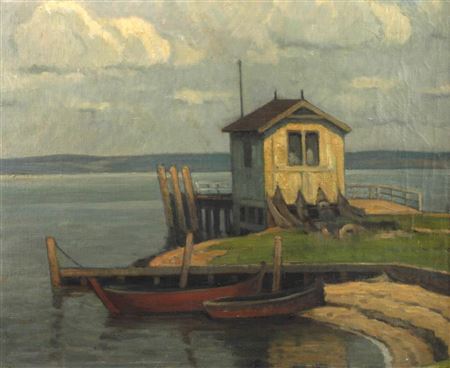 Boathouse on the lake