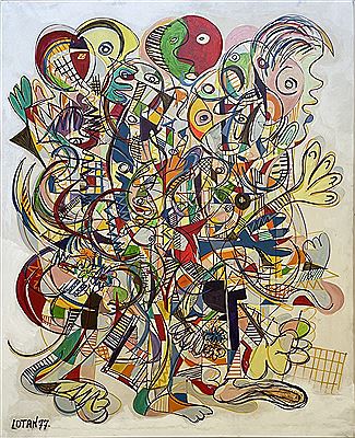 Composition, 1977 by Yona Lotan - Auction record, sale price, and art valuation. Compare with similar artists and explore comparable artworks.