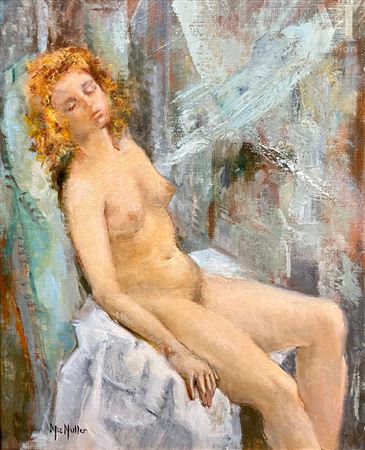 Naked woman on a white sofa by Mic Muller - Auction record, sale price, and art valuation. Compare with similar artists and explore comparable artworks.