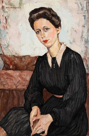 Portrait of a seated woman by Seweryn Szrejer - Auction record, sale price, and art valuation. Compare with similar artists and explore comparable artworks.