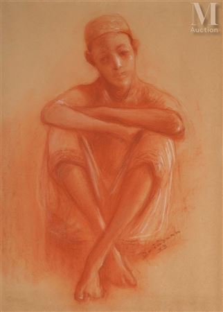 Young boy sitting