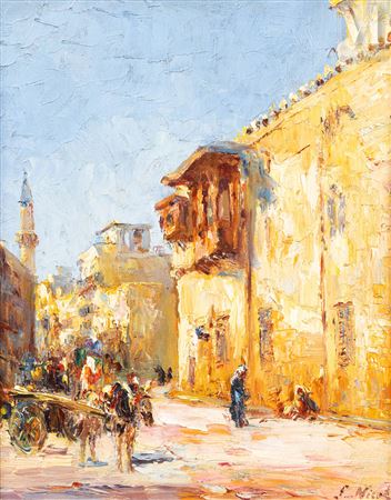 Animated scene of a district of Istambul