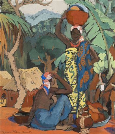 Women with calabashes, Cameroon