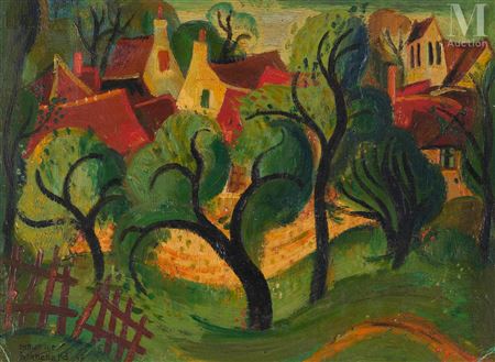 The village, 1946 by Maurice Blanchard - Auction record, sale price, and art valuation. Compare with similar artists and explore comparable artworks.