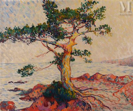 Pine by the sea, Mediterranean shore (1900) by Lucie Cousturier - Auction record, sale price, and art valuation. Compare with similar artists and explore comparable artworks.