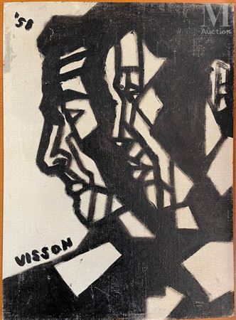 Portrait of a man by Philippe Visson - Auction record, sale price, and art valuation. Compare with similar artists and explore comparable artworks.
