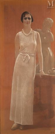 Portrait of an elegant woman by Léon Kamir-Kaufman - Auction record, sale price, and art valuation. Compare with similar artists and explore comparable artworks.