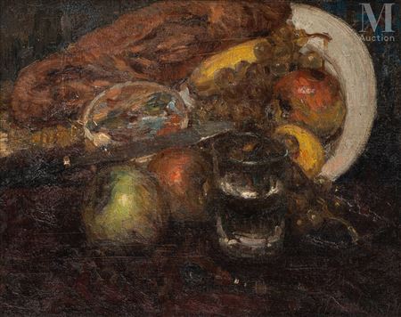 Composition with apples and bread