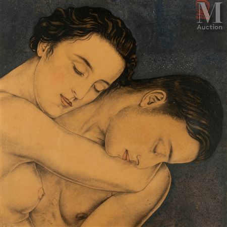 The Embrace or Daphnis and Chloe, 1925 by Walter Louis Emile Sauer - Auction record, sale price, and art valuation. Compare with similar artists and explore comparable artworks.
