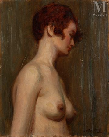 Nude woman in profile