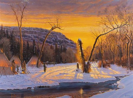 Glowing Teepee Sunset