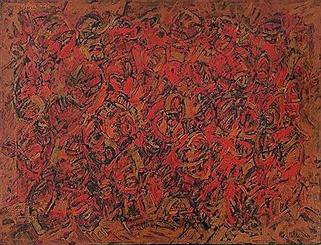 Abstract composition in Red